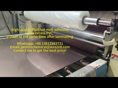 Yüksek kaliteli PUR sıcak eriyik fazla PVC'yi laminasyondan hemen sonra hemen hemen aynı anda keser